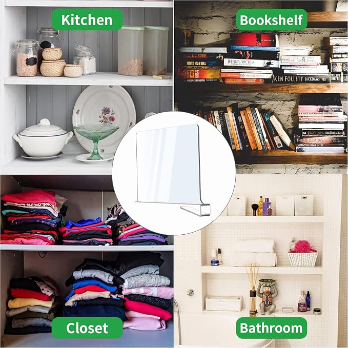 12 Pack Acrylic Shelf Dividers, Closet Shelf Separators - Image 8