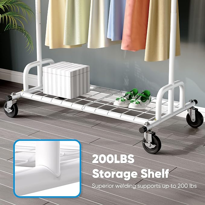 HOKEEPER Clothes Rack Collapsible Clothing Garment Rack Capacity 525LBS - Image 6
