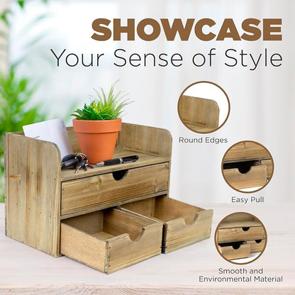 Besti Wooden Office Desk Organizer - Image 5