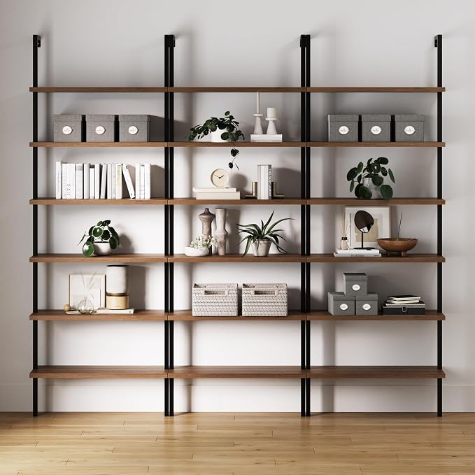 Nathan James Theo 6-Shelf Tall Bookcase, Wall Mount Bookshelf by Unknown