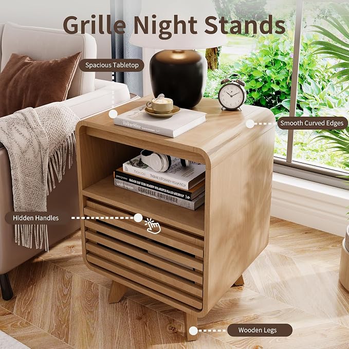 Fluted Night Stand Nightstand - Image 5