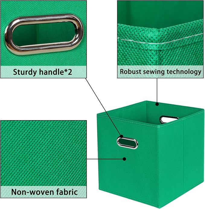 Green Foldable Storage Bins - Image 7