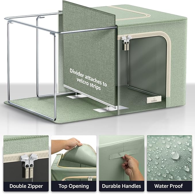 Sorbus Storage Bins with Divided Interior - Image 3