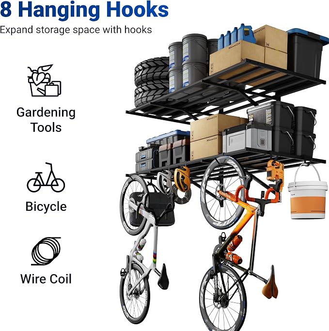 FLEXIMOUNTS 2-Pack 2x4ft Heavy Duty Garage Wall Shelving, 800lbs Capacity - Image 3