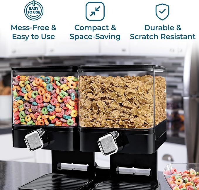 Honey-Can-Do Zevro Compact Dry Food Dispenser, Dual Control - Image 5
