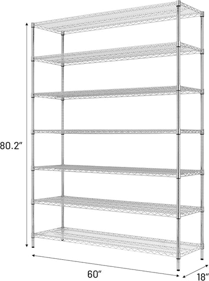 Finnhomy 4200LBS 7-Tier Wire Shelving Unit Adjustable Steel Wire Rack, Pantry - Image 3