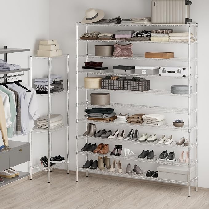 14" Deep x 72" Wide x 96" Height Wire Shelving Kit | 10-Tier | NSF Commercial - Image 5