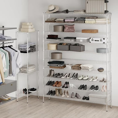 14" Deep x 72" Wide x 96" Height Wire Shelving Kit | 10-Tier | NSF Commercial - Image 5