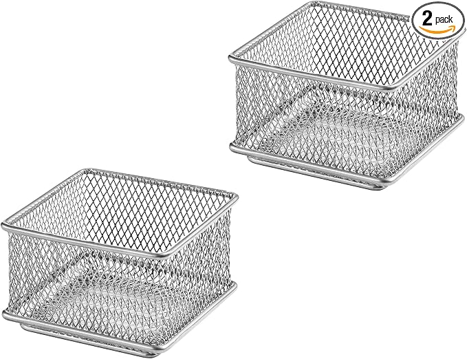 YBM HOME Silver Mesh Drawer Cabinet and or Shelf Organizer Bins, School Supply by YBMHome