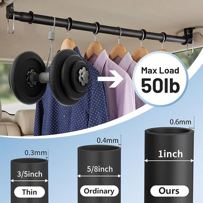 Car Clothes Hanger Bar 30-64 Inches - Image 2