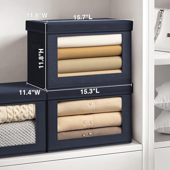 Homsorout Stackable Storage Bins - Image 2