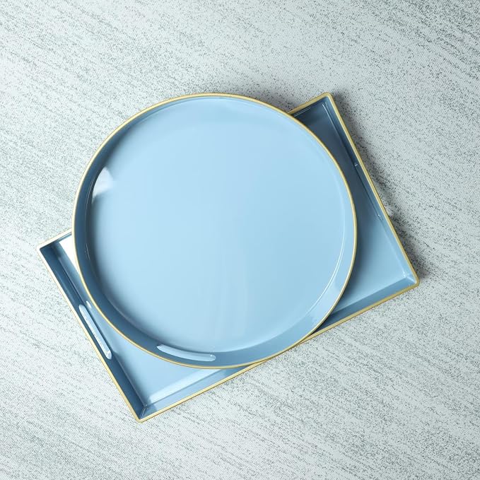 Spsyrine Blue Decorative Serving Tray - Image 7