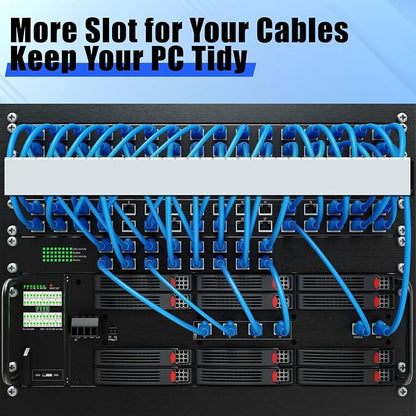 Wire Duct Kit, Open Slot Cable Management Raceway, 123in Track Desk Channel - Image 6