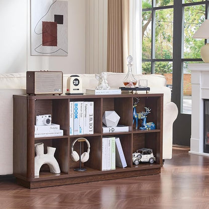 8 Cube Bookcase, Floor Standing 2-Tier Cubby TV Stand Bookshelf - Image 6