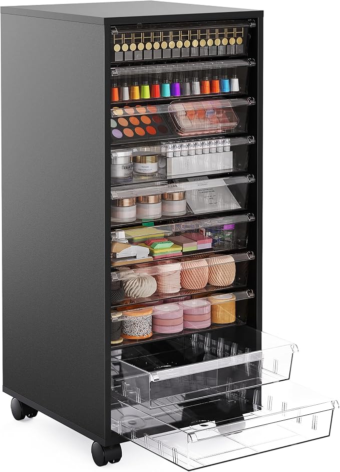 WOPITUES Storage Drawer Cart, Mobile Storage Cabinet, Makeup Storage by WOPITUESOfficial