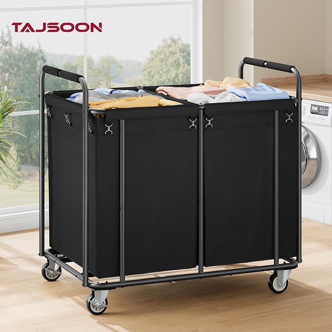 Tajsoon 450L Large Rolling Laundry Hamper - Image 2