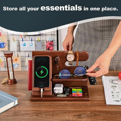 TESLYAR Wood Phone Docking Station - Image 2