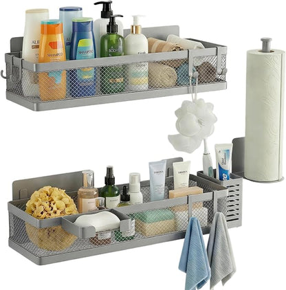 PUSDON 5-in-1 16.5" Extra Long Slim Wall Mount Wrapped Mesh Kitchen Organizer & - Image 5