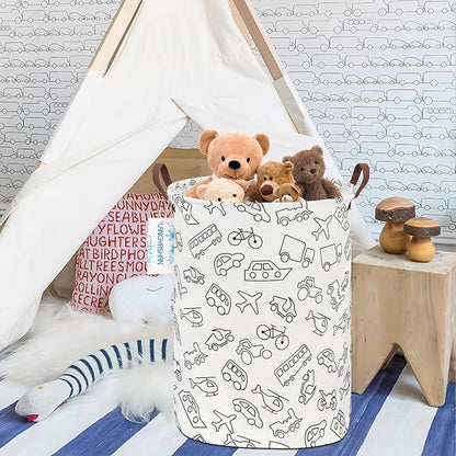 LANGYASHAN Laundry Basket Canvas Fabric Collapsible Organizer Basket - Image 5