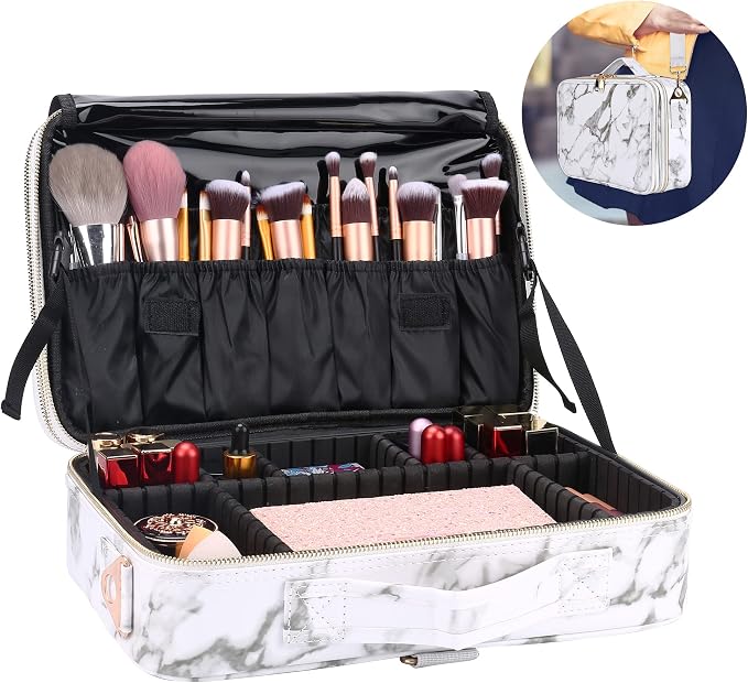 JOURMON Travel Makeup Train Case, Large Capacity Cosmetic Bags - Image 6