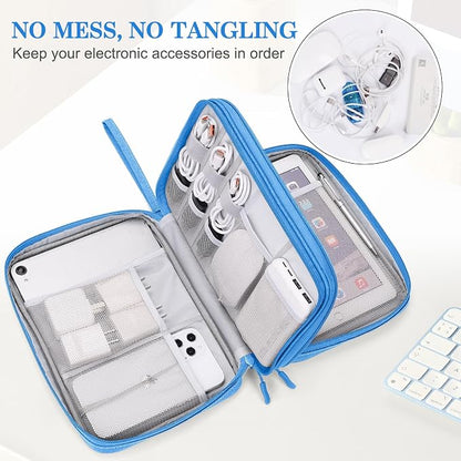 FYY Electronic Organizer, Extra Large Travel Cable Organizer Bag Pouch Portable - Image 5