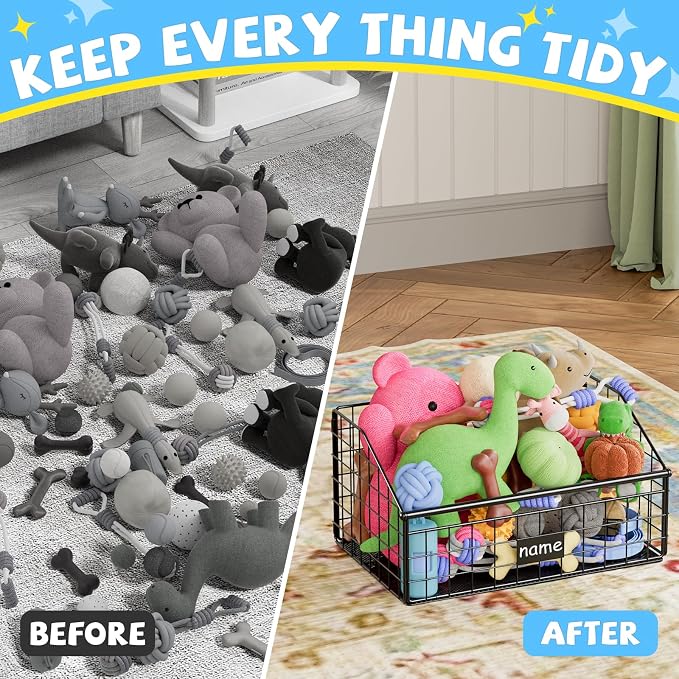Kaiferty Indestructible Dog Toy basket, Small Toy Box - Image 5
