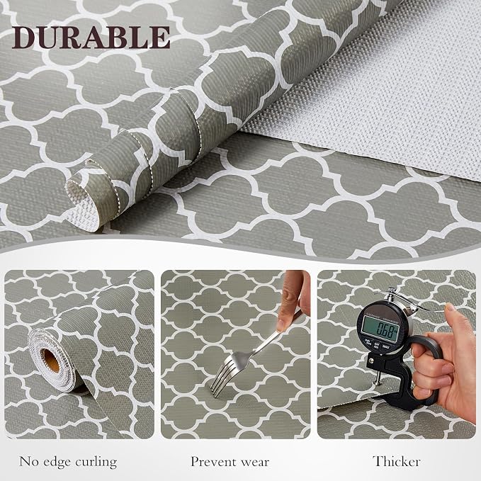 Drawer and Shelf Liner, Non-Slip Kitchen Cabinet Liners Non-Adhesive Thick - Image 6
