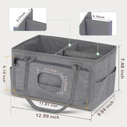 Volnamal Diaper Caddy with Wipe Dispenser One-Handed Access, Portable Car - Image 5