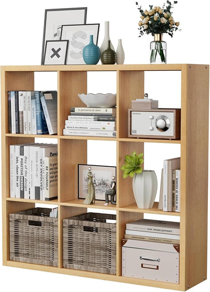 9-Cube Storage Organizer, Wooden Cube Shelf Bookcase - Image 9