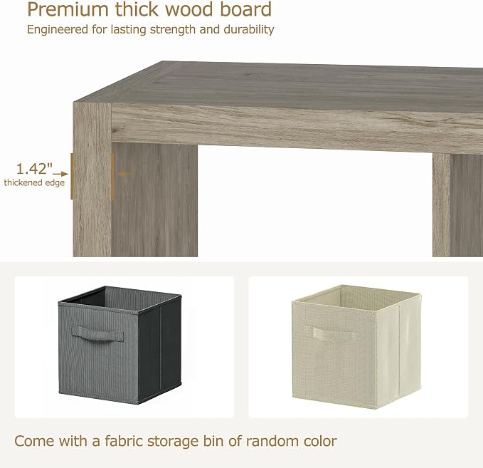 Bookshelf Cube Storage Organizer, 8-Cube Shelf Bookcase - Image 4