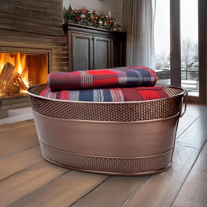BREKX Copper Galvanized Firewood Storage Bin - Image 6
