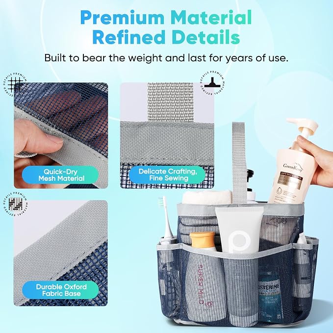 EUDELE Mesh Shower Caddy Portable - Image 3