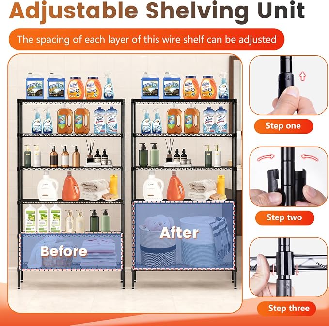 BestOffice | 6-Tier Wire Shelf - Image 7