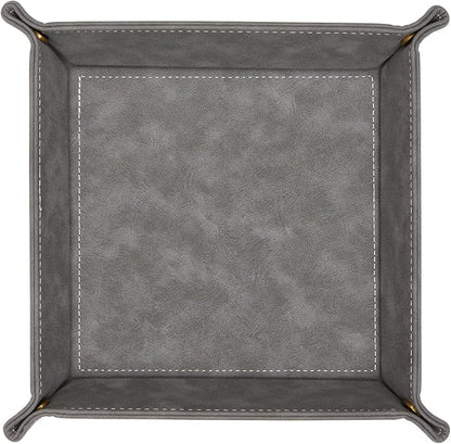 CoBak Leather Valet Tray, Premium PU Leather Catch-All Tray - Image 8