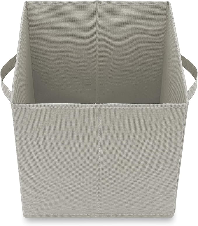 Casafield Set of 6 Collapsible Fabric Cube Storage Bins, Light Gray - Image 4