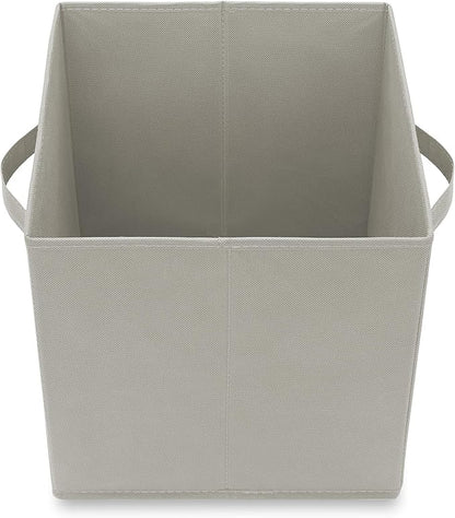 Casafield Set of 6 Collapsible Fabric Cube Storage Bins, Light Gray - Image 4