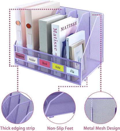 Desk Organizers, Metal Magazine File Holder - Image 3