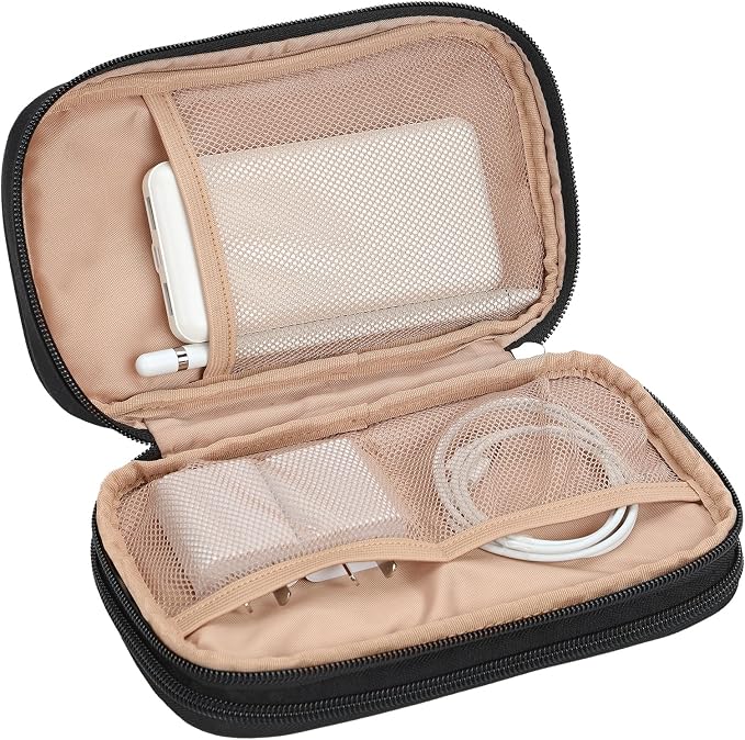 NISHEL Travel Cord Organizer Case, Double Layers Tech Electronic Bag, Essentials - Image 4
