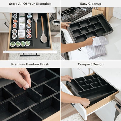 KitchenEdge Tea Bag and Coffee Pod Kitchen Drawer Organizer, Expandable 9.7 to - Image 3