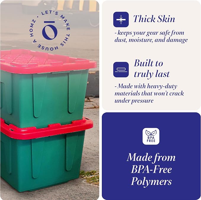 HOMZ 2-Pack Durabilt, Heavy Duty Plastic Storage Bins - Image 3