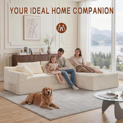 Korser 108" L-Shaped Modular Sectional Sofa - Image 6