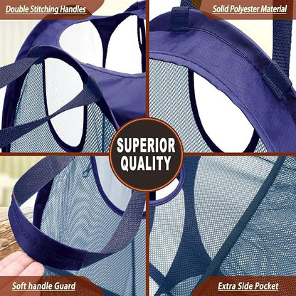 Strong Mesh Pop-up Laundry Hamper, Quality Collapsible Laundry Basket - Image 5