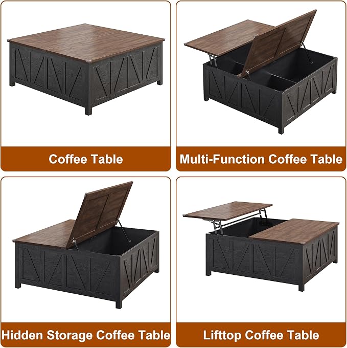 chartustriable 43.3“ Lift Top Coffee Table - Image 5