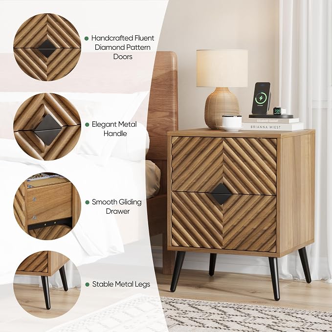 Nightstands, Walnut Night Stand - Image 4