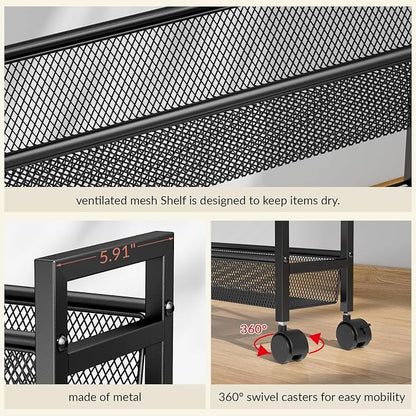6 Tier Slim Storage Cart, Narrow Cart - Image 7