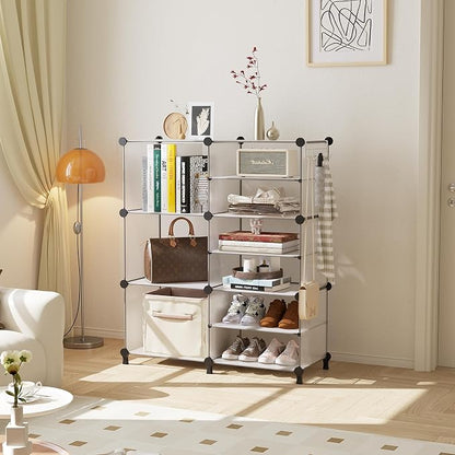 AWTATOS 6 Cube Closet Organizer Storage Shelves, Translucent | Portable Closet - Image 2