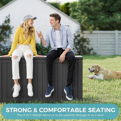 NUNU LAB 180 Gallon Outdoor Storage Box Waterproof, Outside Package Delivery - Image 4