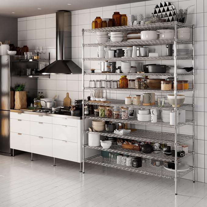 24" Deep x 60" Wide x 86" Height Wire Shelving Kit | 10-Tier | NSF Commercial - Image 6