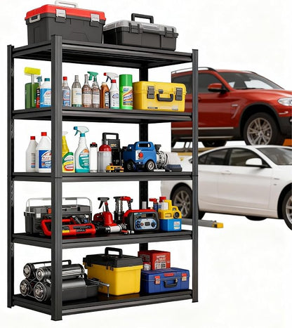 Garage Shelves, 14-48''W Heavy-Duty Storage Shelves, Double-Layer Uprights - Image 8