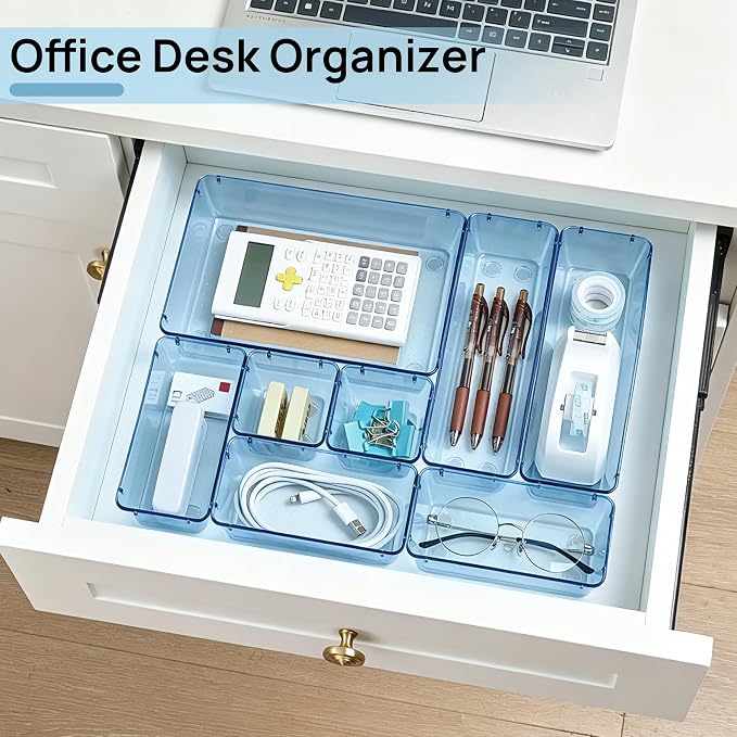 Vtopmart 25 PCS Plastic Drawer Organizers Set, 4-Size Versatile Bathroom and - Image 6